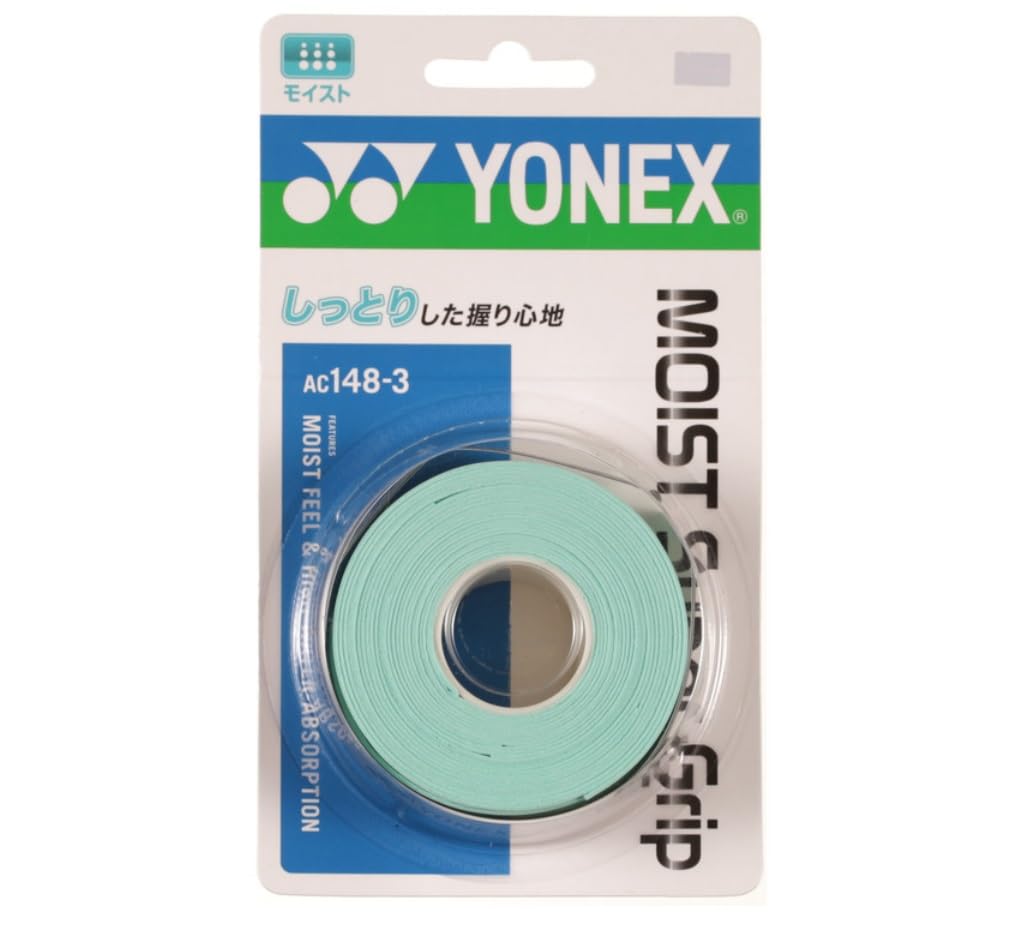 ヨネックス モイストスーパーグリップ(3本入) グリップテープ ウォーターグリーン