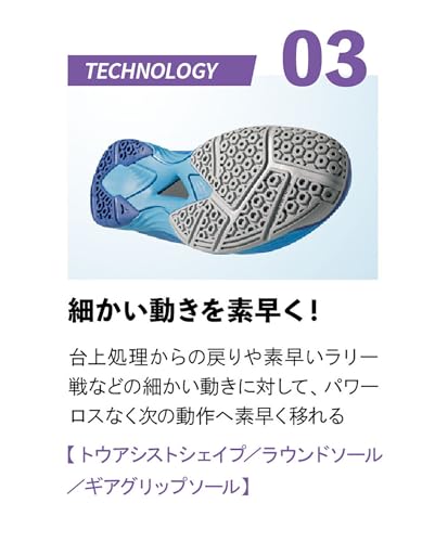 ニッタク ムービングエアロ 卓球シューズ NS-4443 画像9