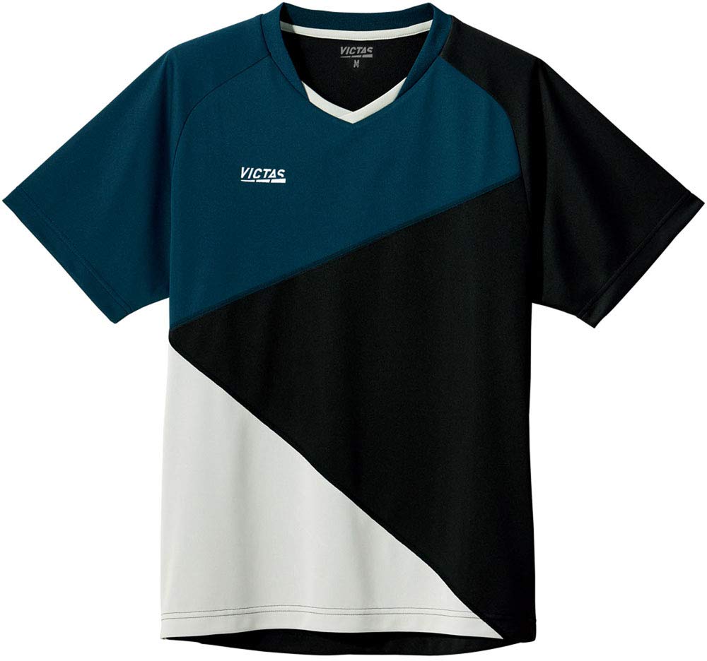 ヴィクタス カラーブロックゲームシャツ 612103 ネイビー×ブラック / 130