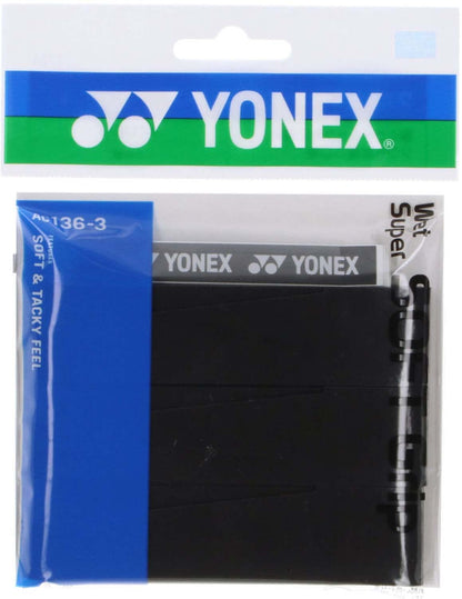 ヨネックス ウェットスーパーソフトグリップ(3本入) グリップテープ ブラック