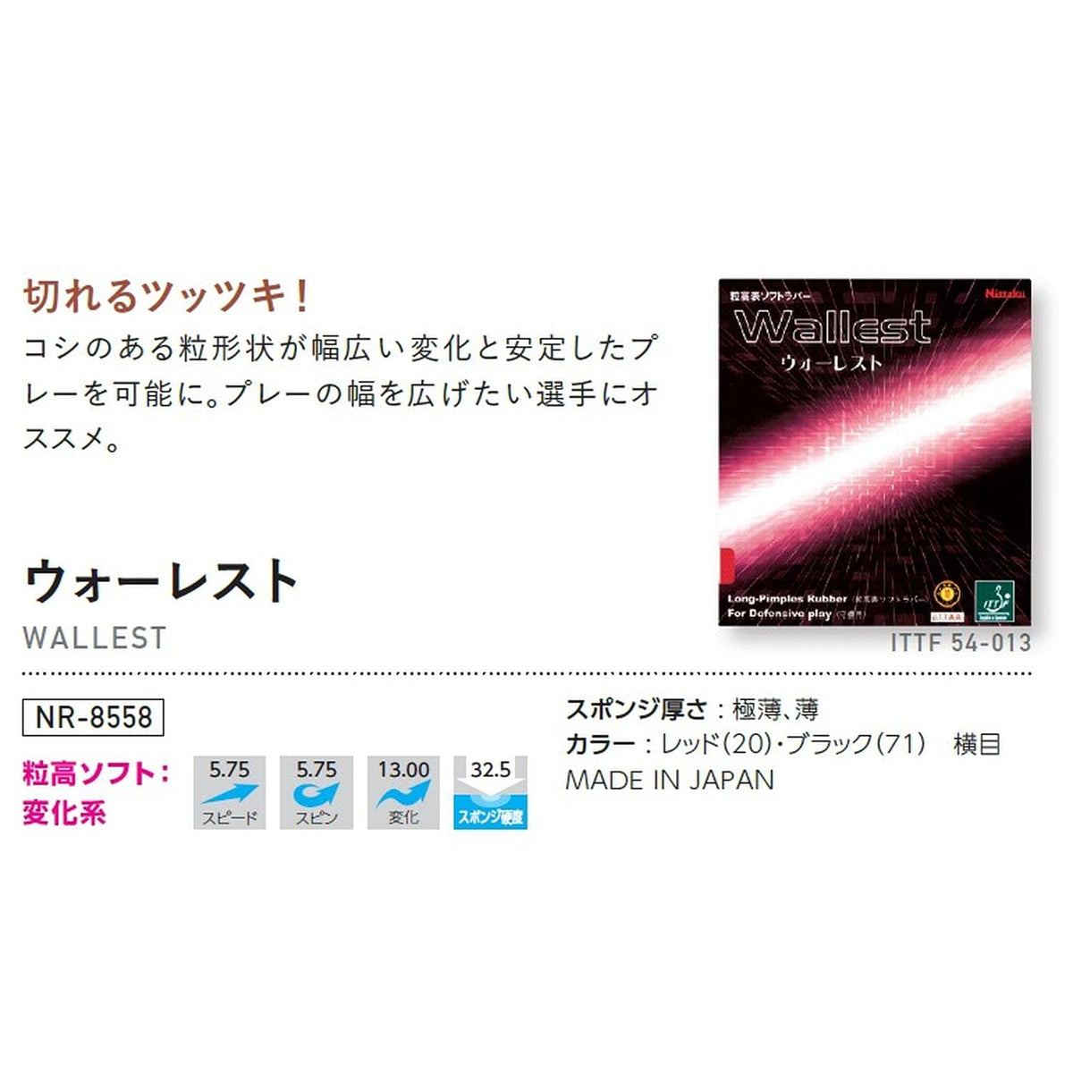ニッタク ウォーレスト ツブ高ラバー 画像2