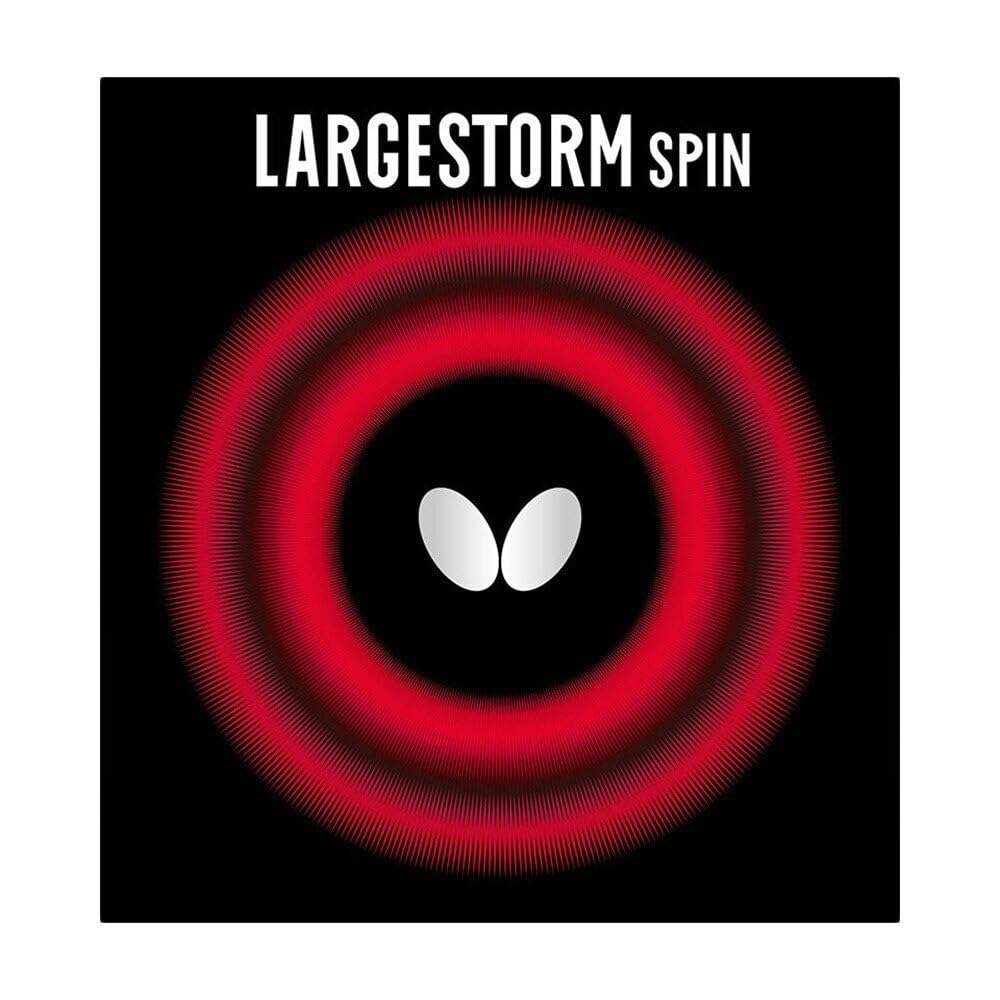 バタフライ ラージストーム スピン ラージボール用表ソフトラバー ブラック / 1.9（厚）