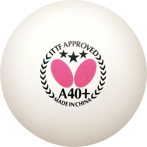 バタフライ スリースターボールA40＋ 卓球ボール ホワイト / 3個入