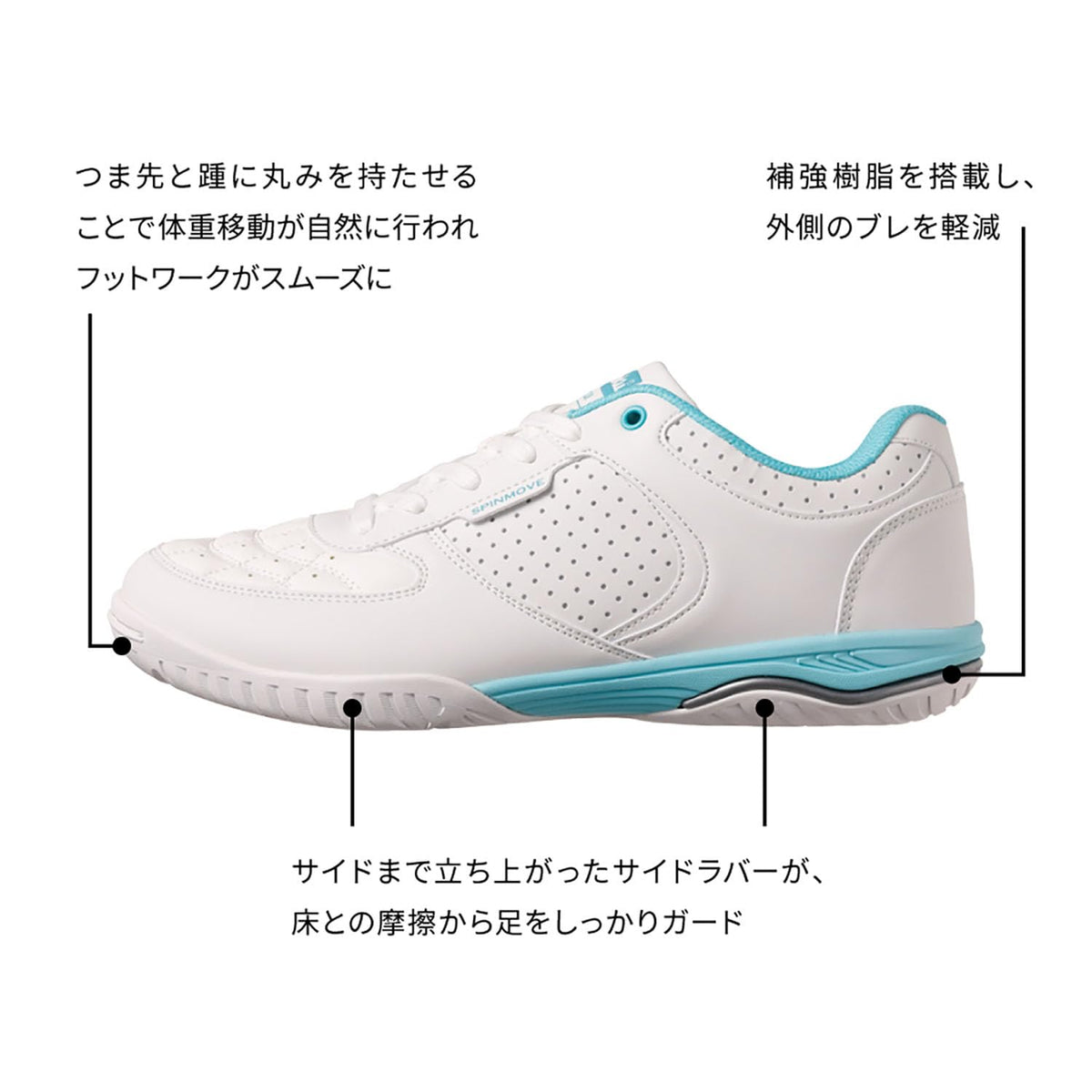 ニッタク ムービングエース 卓球シューズ 画像16