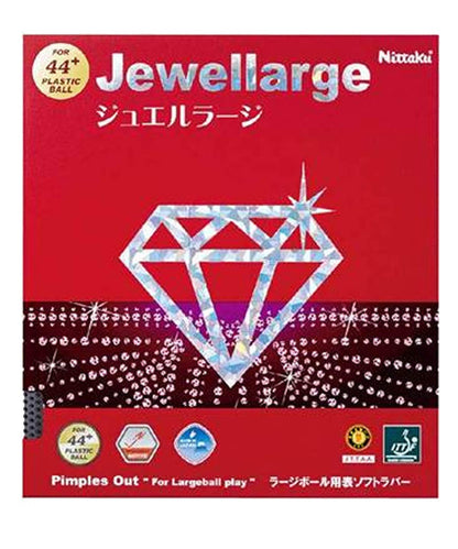 ニッタク ジュエルラージ ラージボール用ラバー ブラック / 特厚