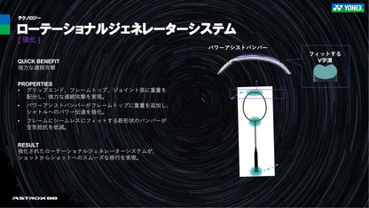 ヨネックス アストロクス88Sツアー バドミントンラケット 画像6