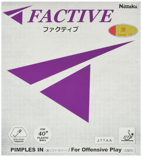 ニッタク ファクティブ 裏ソフトラバー レッド / 中