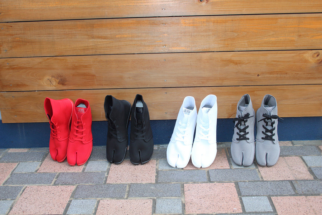 日本正規品 マルゴ  忍者足袋スニーカー スポーツジョグ2 BLACK WHITE RED GRAY  22cm-30cm