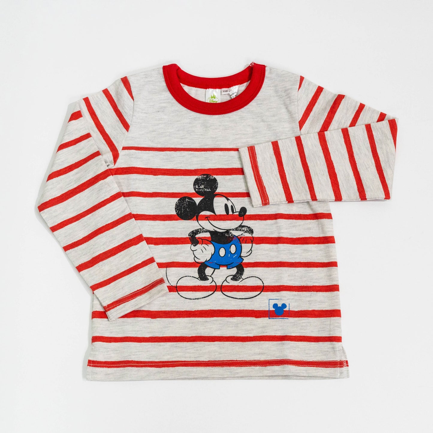 【送料無料！】【国内正規品】KIDS　ディズニー　ミッキーマウス　長袖Ｔシャツ　120cm　ボーダー 332226028
