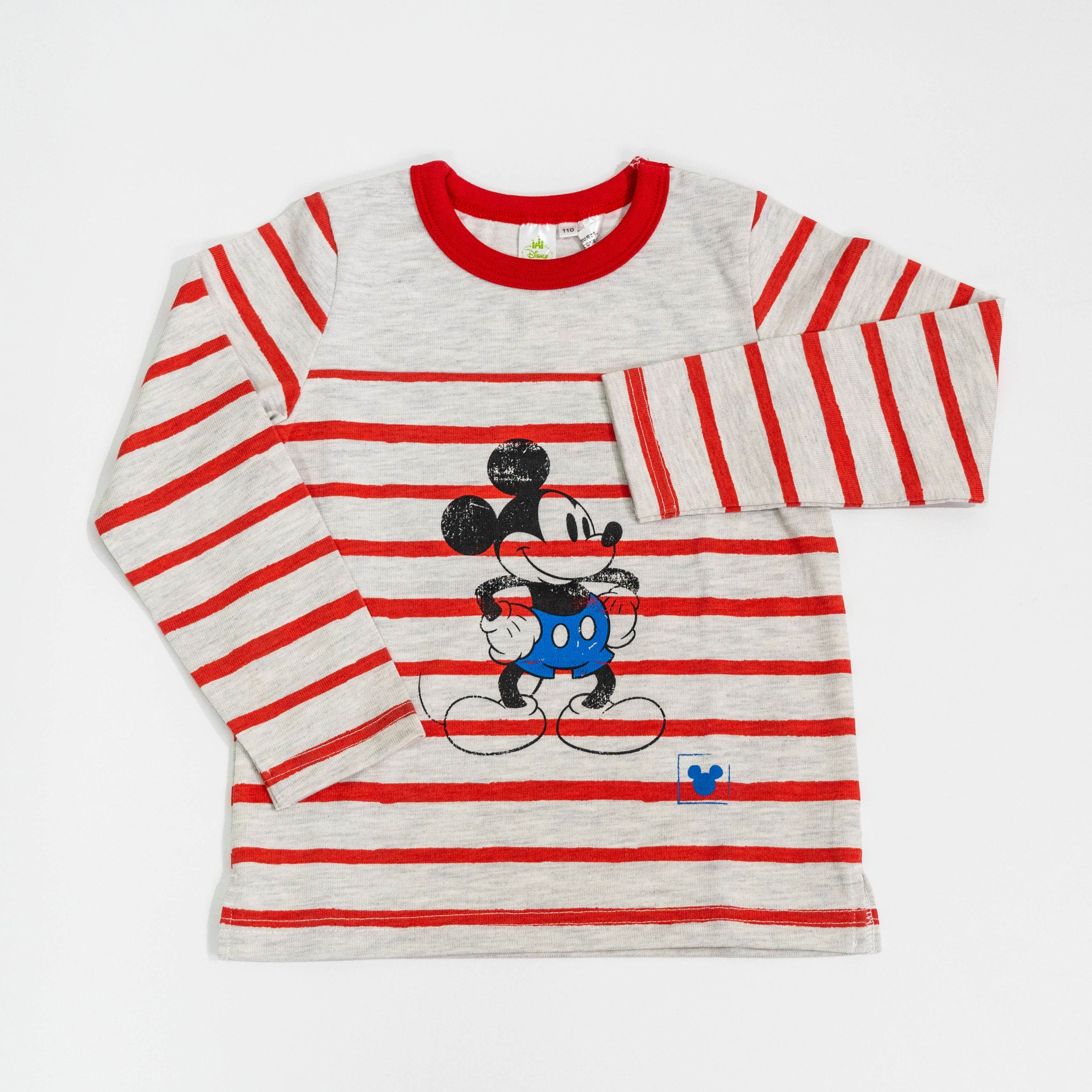 【送料無料！】【国内正規品】KIDS　ディズニー　ミッキーマウス　長袖Ｔシャツ　120cm　ボーダー 332226028