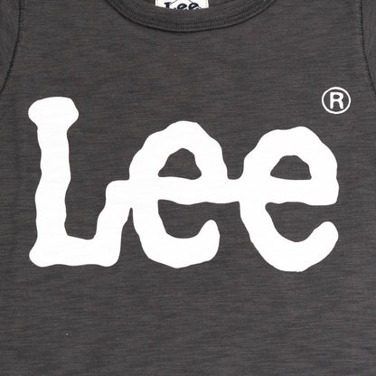 【送料無料！】【国内正規品】LEE　LOGO PRINT TEE   KIDS   ロゴTシャツ    ネイビー   ブラック   ナチュラル   グレー LK0407  100cm～140cm