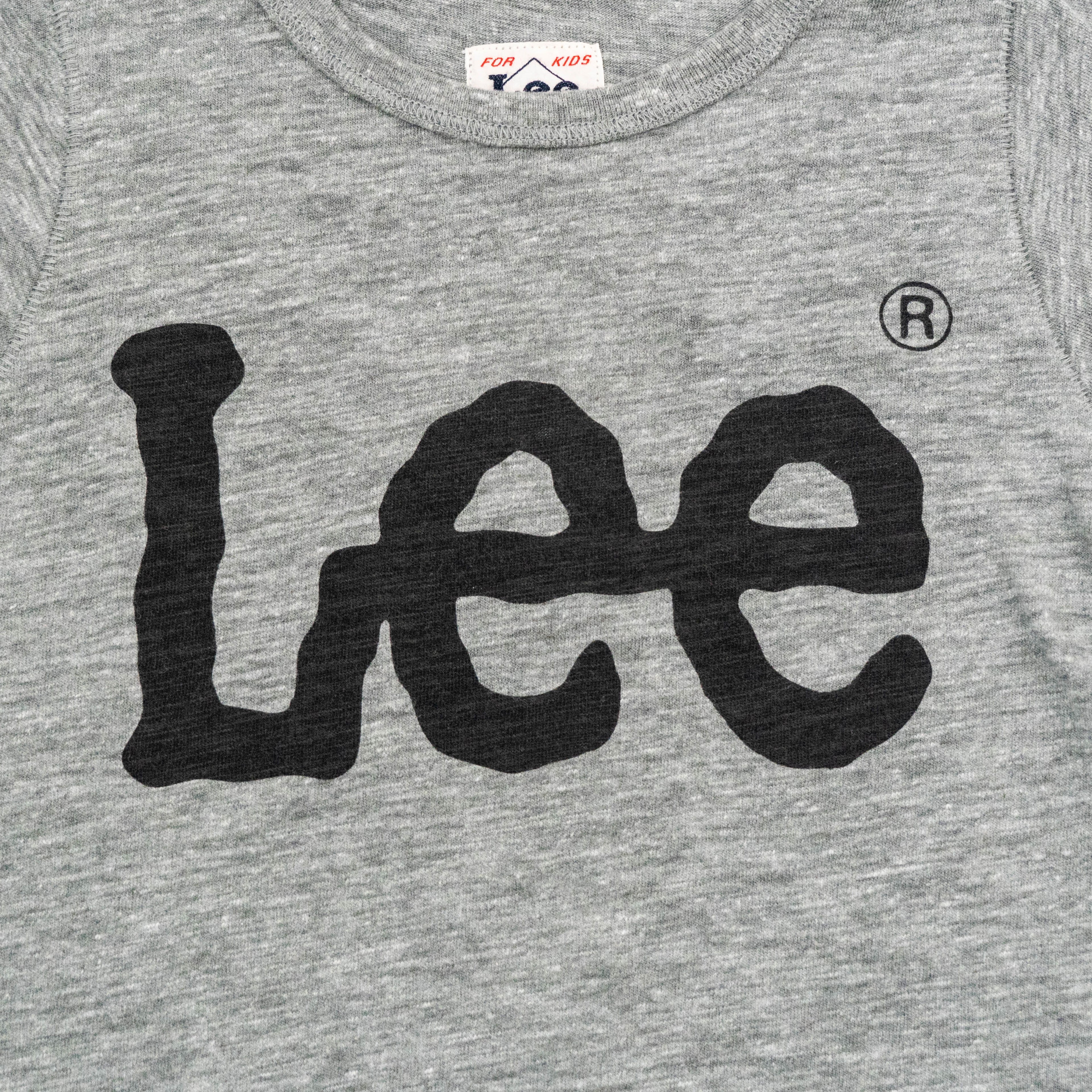 【送料無料！】【国内正規品】LEE　LOGO PRINT TEE   KIDS   ロゴTシャツ    ネイビー   ブラック   ナチュラル   グレー LK0407  100cm～140cm