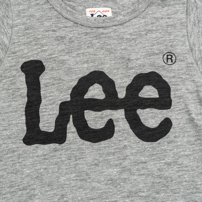 【送料無料！】【国内正規品】LEE　LOGO PRINT TEE   KIDS   ロゴTシャツ    ネイビー   ブラック   ナチュラル   グレー LK0407  100cm～140cm