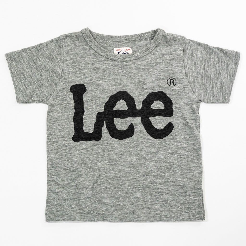 【送料無料！】【国内正規品】LEE　LOGO PRINT TEE   KIDS   ロゴTシャツ    ネイビー   ブラック   ナチュラル   グレー LK0407  100cm～140cm