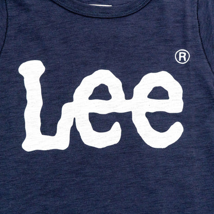 【送料無料！】【国内正規品】LEE　LOGO PRINT TEE   KIDS   ロゴTシャツ    ネイビー   ブラック   ナチュラル   グレー LK0407  100cm～140cm