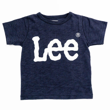 【送料無料！】【国内正規品】LEE　LOGO PRINT TEE   KIDS   ロゴTシャツ    ネイビー   ブラック   ナチュラル   グレー LK0407  100cm～140cm