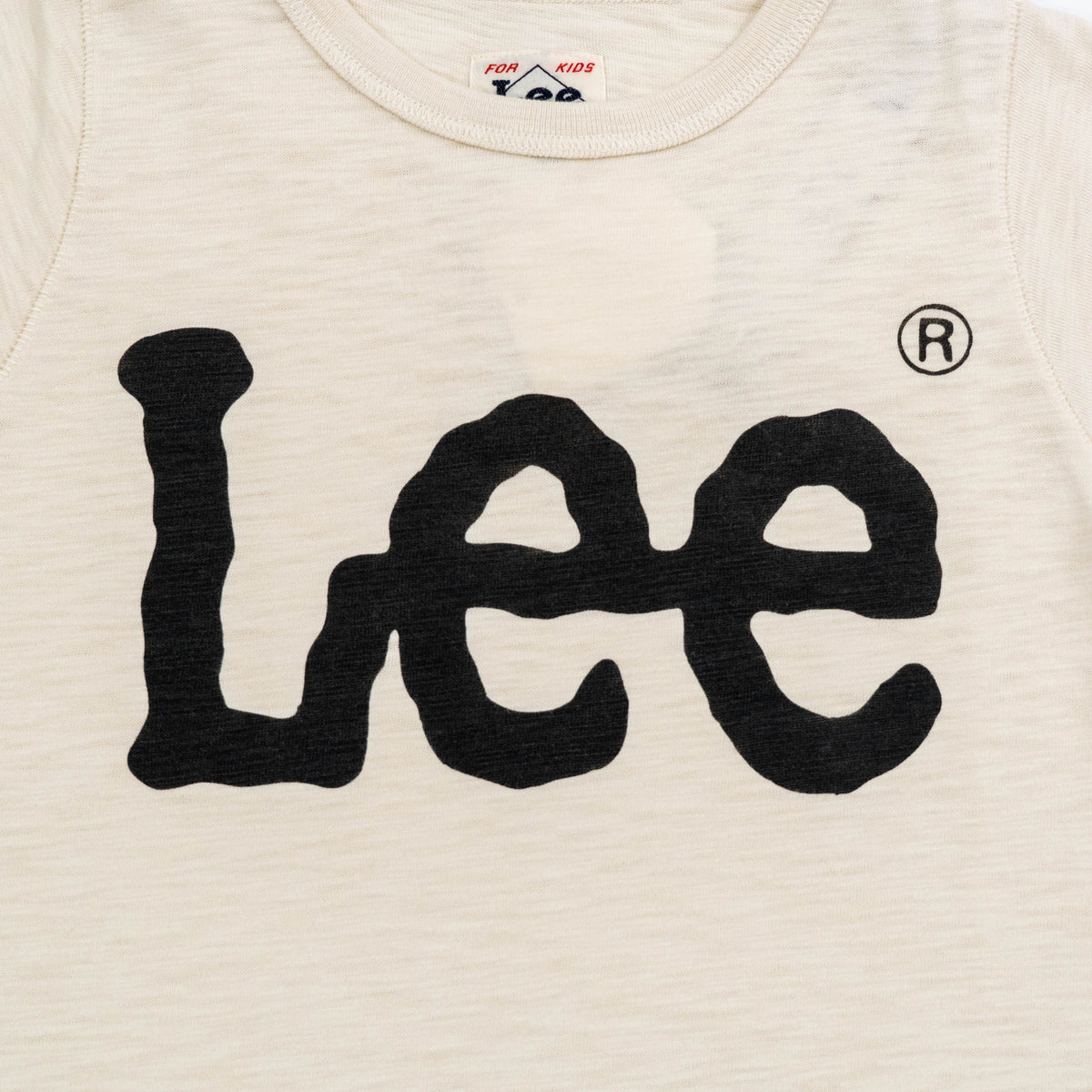 【送料無料！】【国内正規品】LEE　LOGO PRINT TEE   KIDS   ロゴTシャツ    ネイビー   ブラック   ナチュラル   グレー LK0407  100cm～140cm