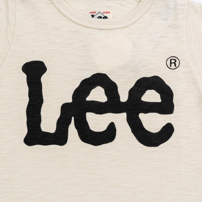【送料無料！】【国内正規品】LEE　LOGO PRINT TEE   KIDS   ロゴTシャツ    ネイビー   ブラック   ナチュラル   グレー LK0407  100cm～140cm