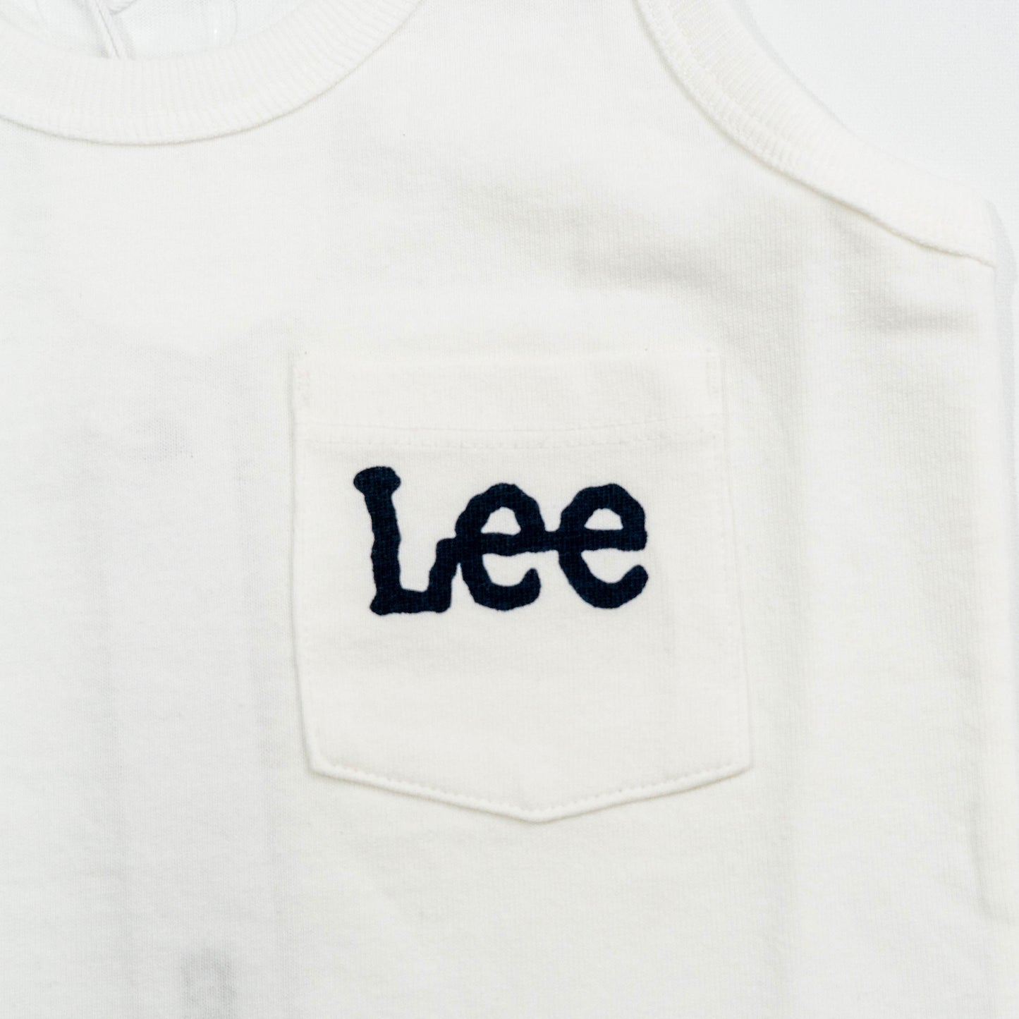 【送料無料！】【国内正規品】Lee ポケットロゴ タンクトップ 110 120 130 150 ホワイト キッズ LK0312