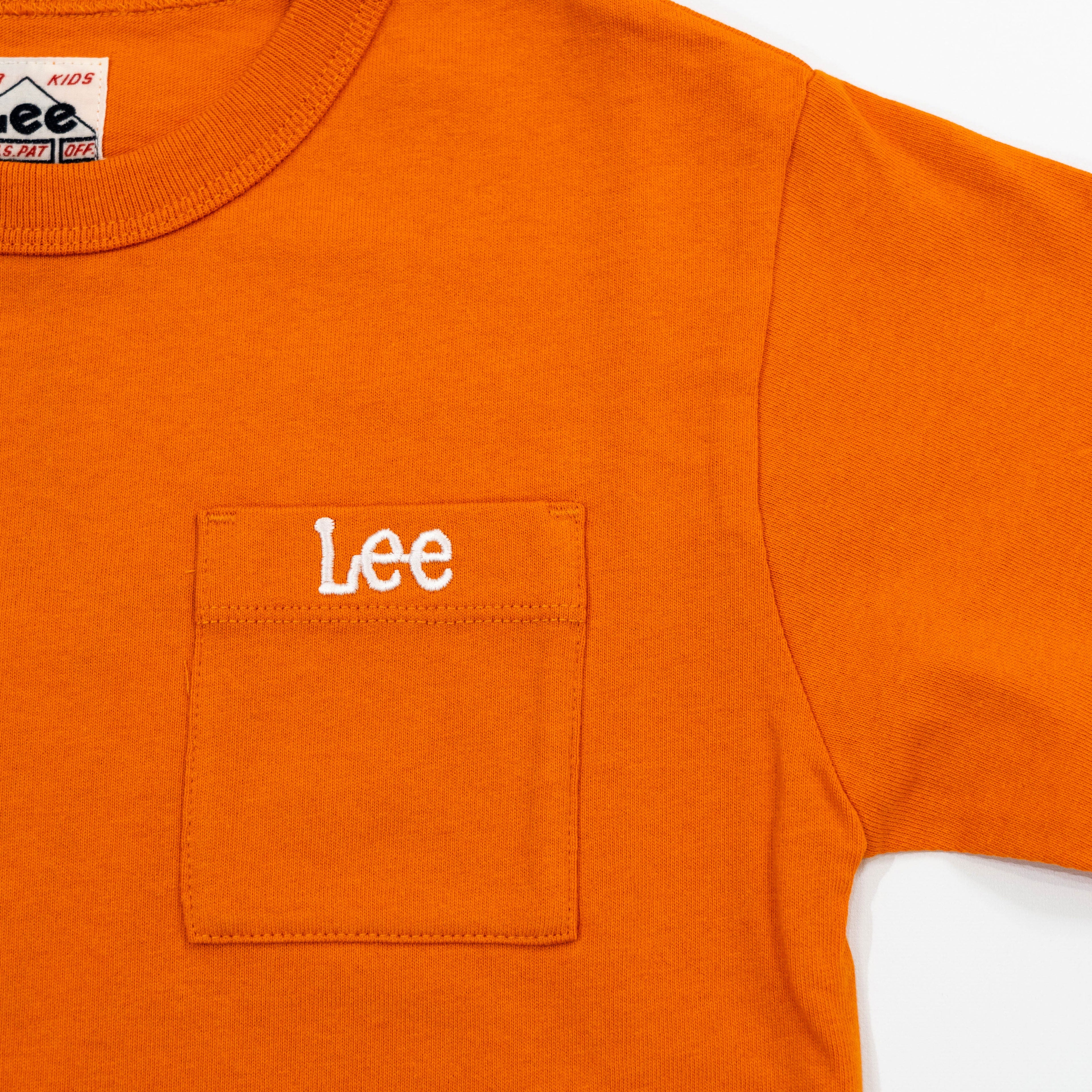 【送料無料！】【国内正規品】Lee ポケットＴシャツ 120cm〜150cm レッド ミント オレンジ ホワイト キッズ LK0622