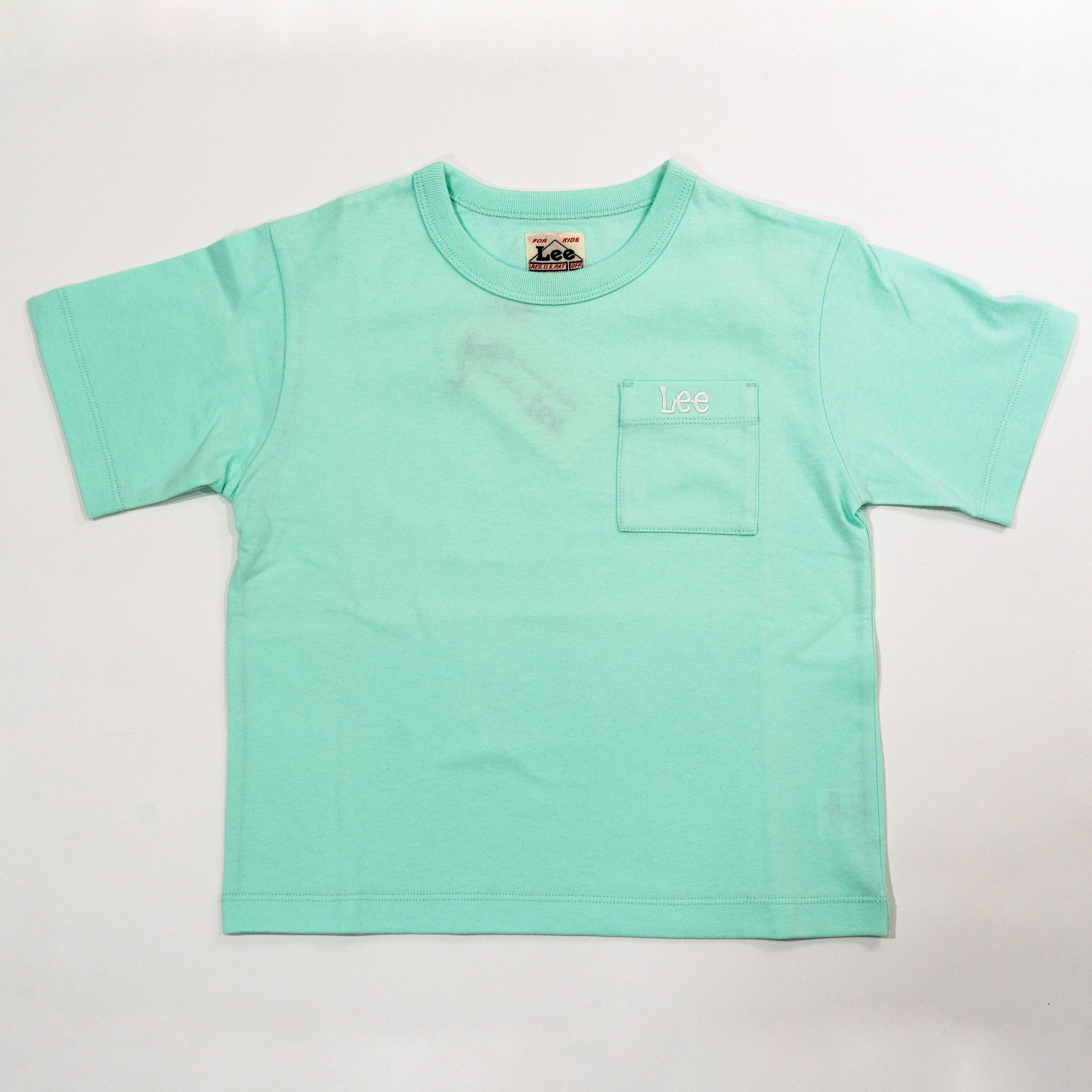 【送料無料！】【国内正規品】Lee ポケットＴシャツ 120cm〜150cm レッド ミント オレンジ ホワイト キッズ LK0622