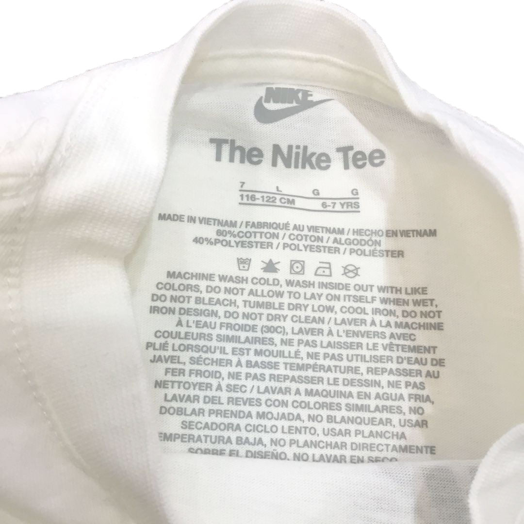 【送料無料！】【国内正規品】NIKE  ナイキ　kids 　キッズ　長袖　Tシャツ　ホワイト　86K292