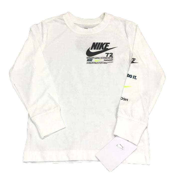 【送料無料！】【国内正規品】NIKE  ナイキ　kids 　キッズ　長袖　Tシャツ　ホワイト　86K292