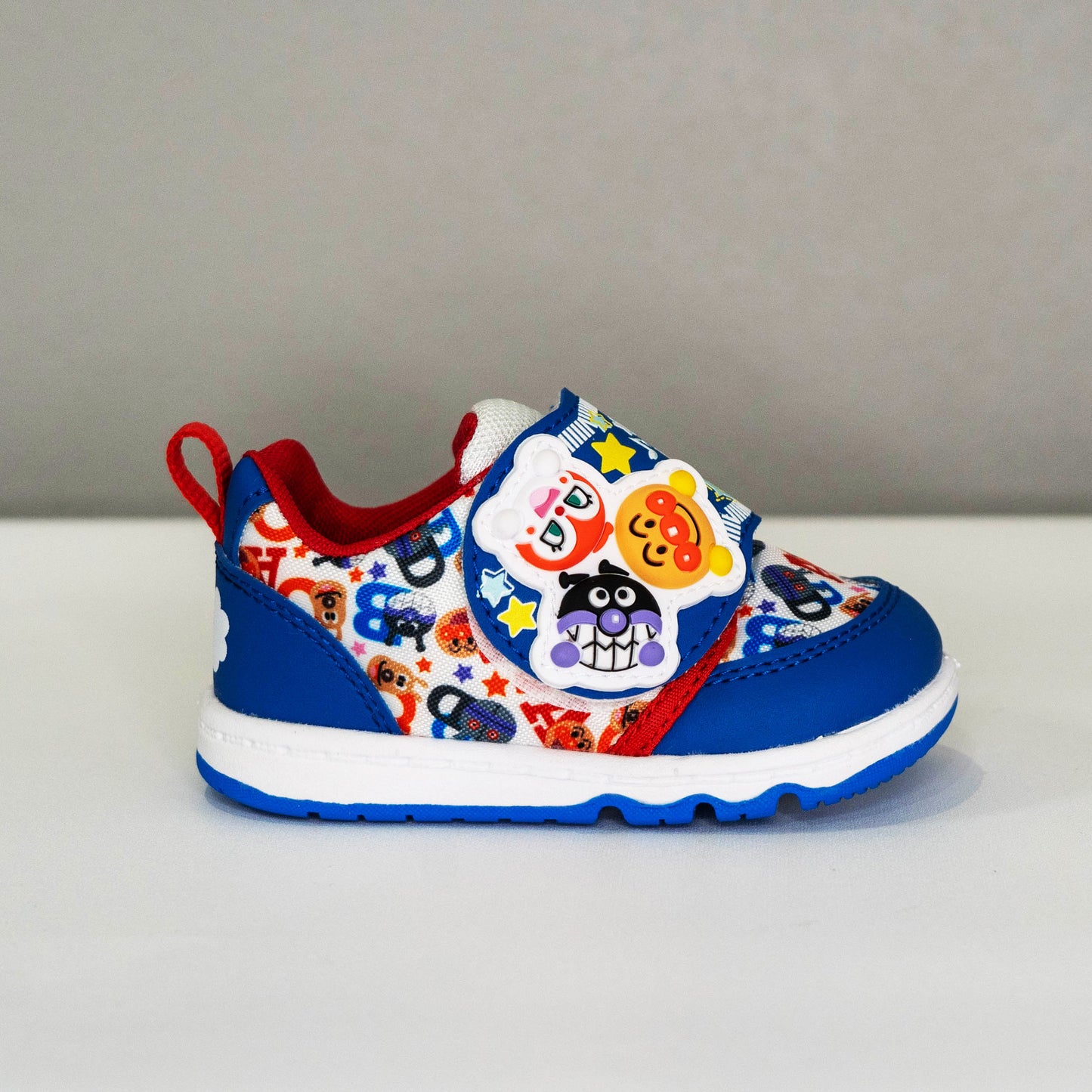 【送料無料！】【国内正規品】  MOONSTAR     アンパンマン　ベビー　キッズ　スニーカー   APM B33  BLUE　ブルー   青  12cm  12.5cm  13.0cm