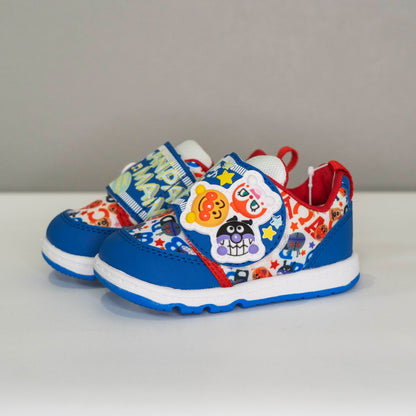 【送料無料！】【国内正規品】  MOONSTAR     アンパンマン　ベビー　キッズ　スニーカー   APM B33  BLUE　ブルー   青  12cm  12.5cm  13.0cm