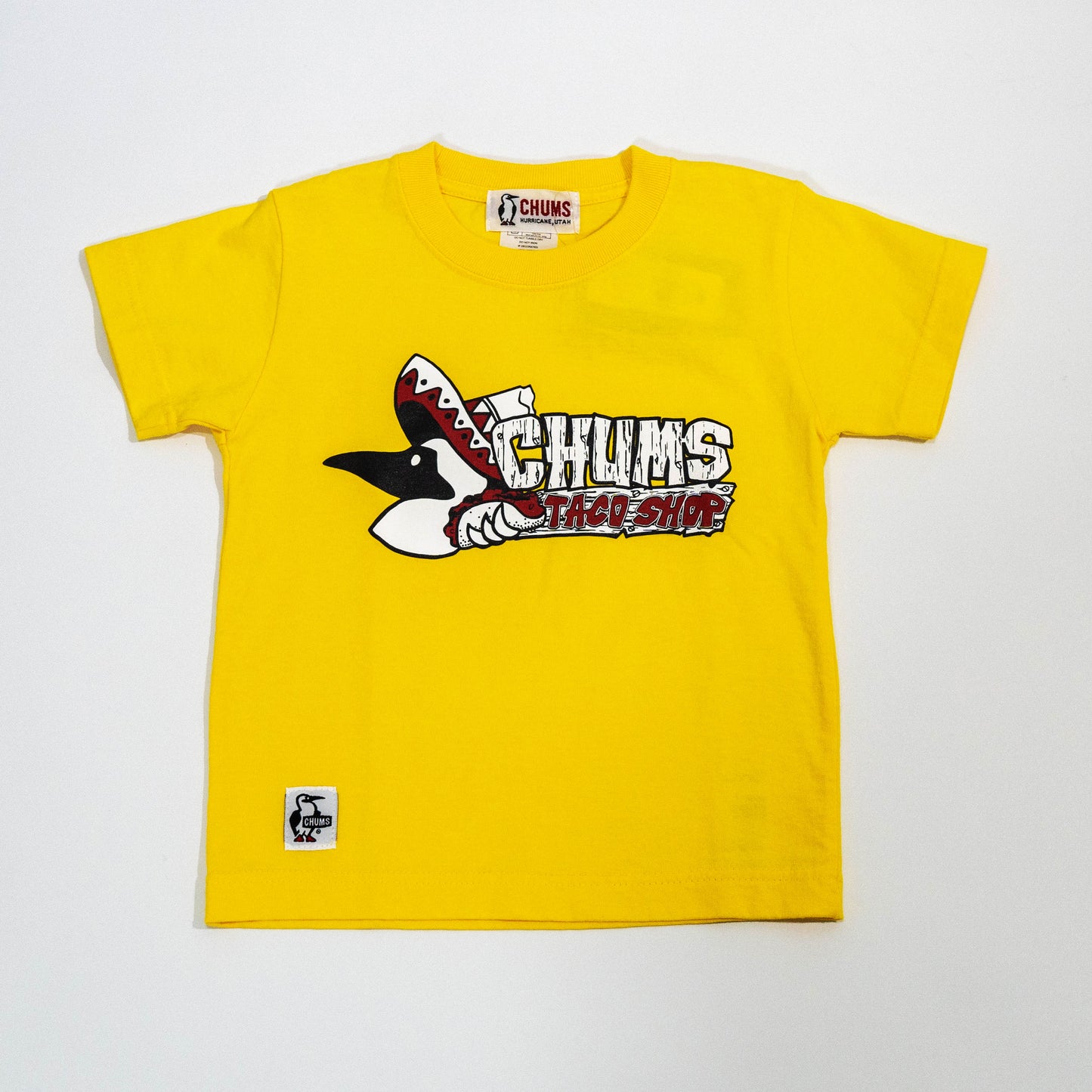 【送料無料！】【国内正規品】CHUMS　キッズ　半袖シャツ　  CH21-1074 イエロー　レッド　ブラック　ホワイト　110　120　130