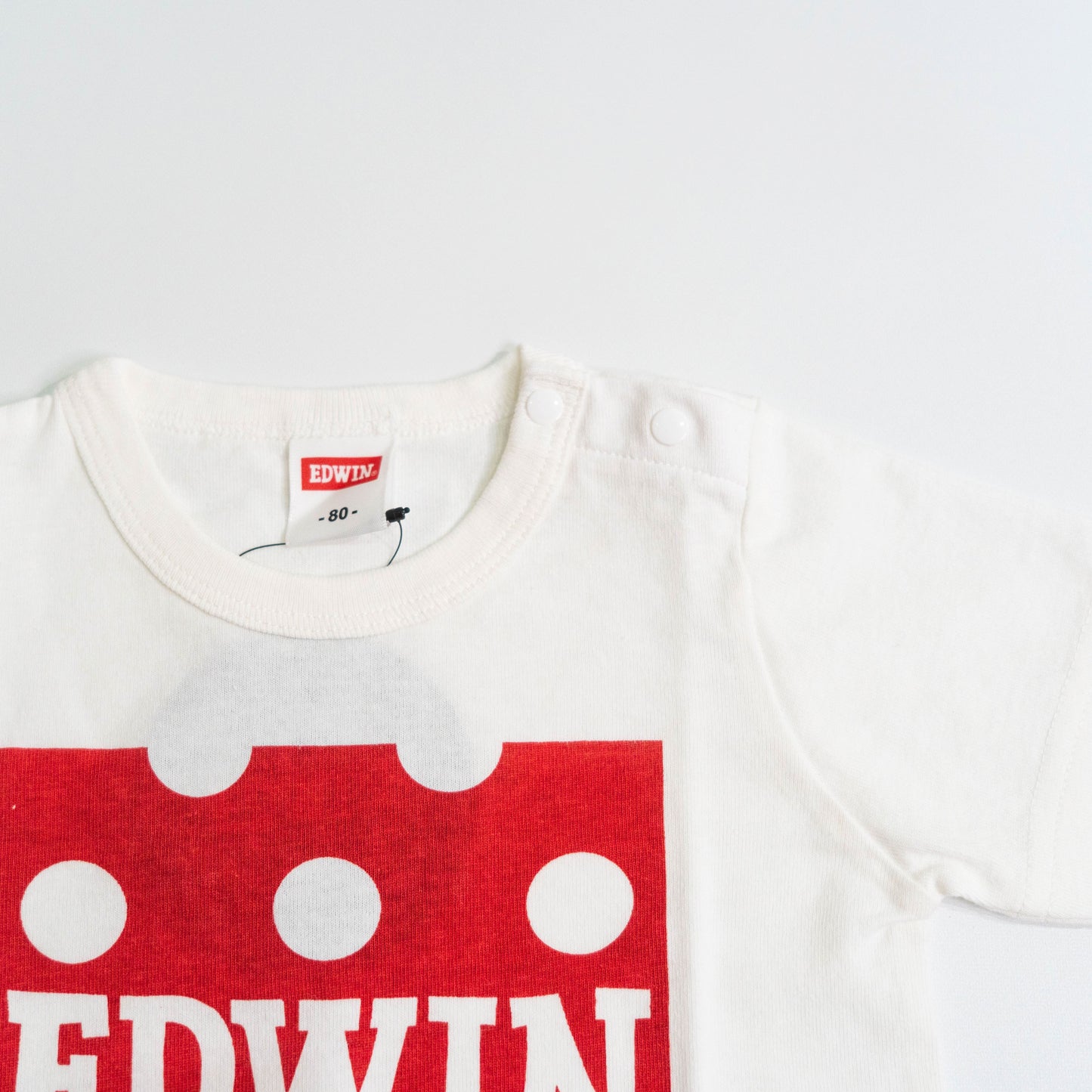 【送料無料！】【国内正規品】EDWIN　KIDS　ベビー　ロゴプリントＴシャツ　チーズ　雲　ETK007　80cm　100cm　エドウィン
