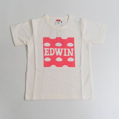 【送料無料！】【国内正規品】EDWIN　KIDS　ベビー　ロゴプリントＴシャツ　チーズ　雲　ETK007　80cm　100cm　エドウィン