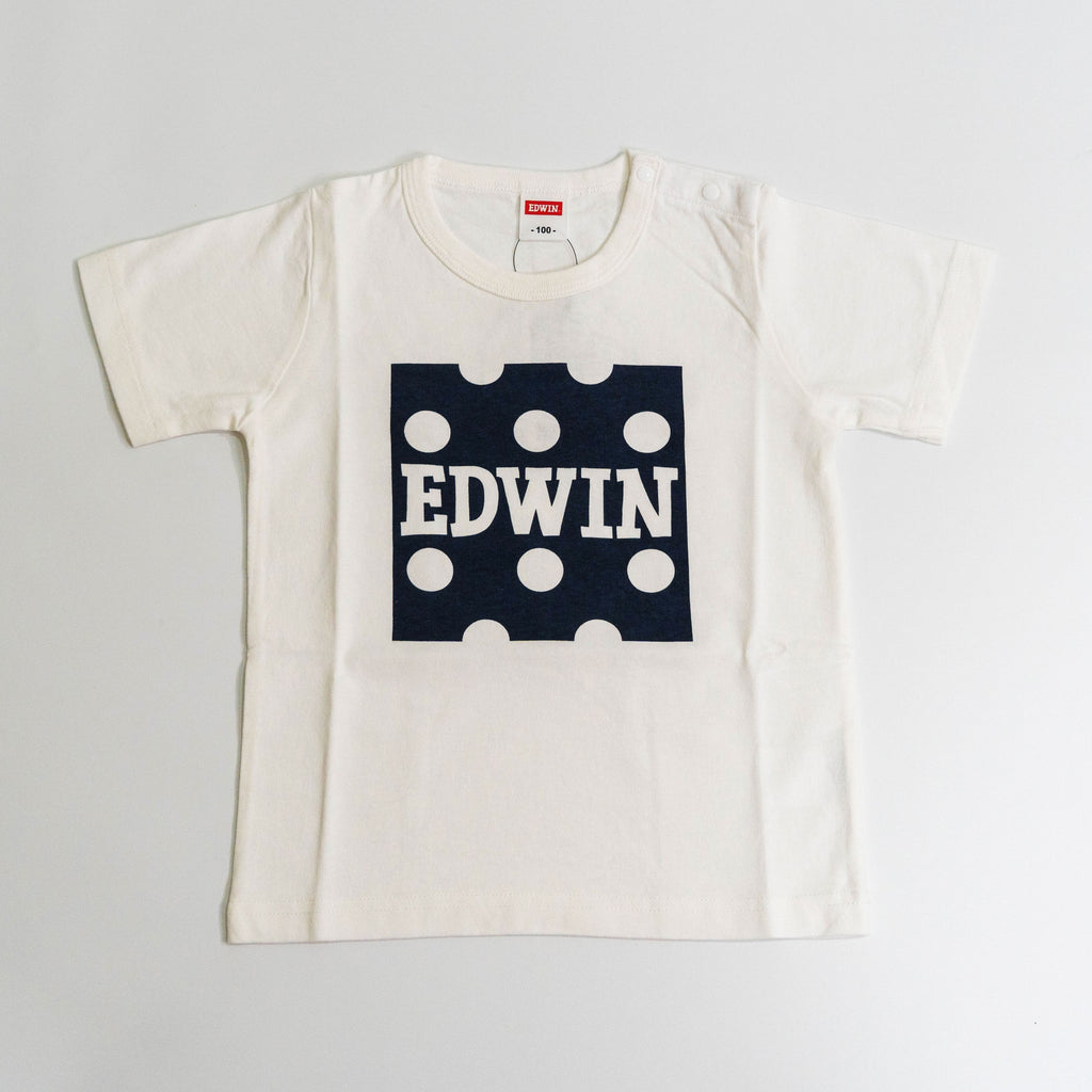 【送料無料！】【国内正規品】EDWIN　KIDS　ベビー　ロゴプリントＴシャツ　チーズ　雲　ETK007　80cm　100cm　エドウィン