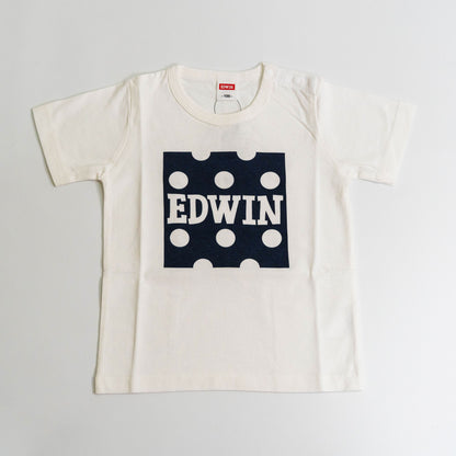【送料無料！】【国内正規品】EDWIN　KIDS　ベビー　ロゴプリントＴシャツ　チーズ　雲　ETK007　80cm　100cm　エドウィン