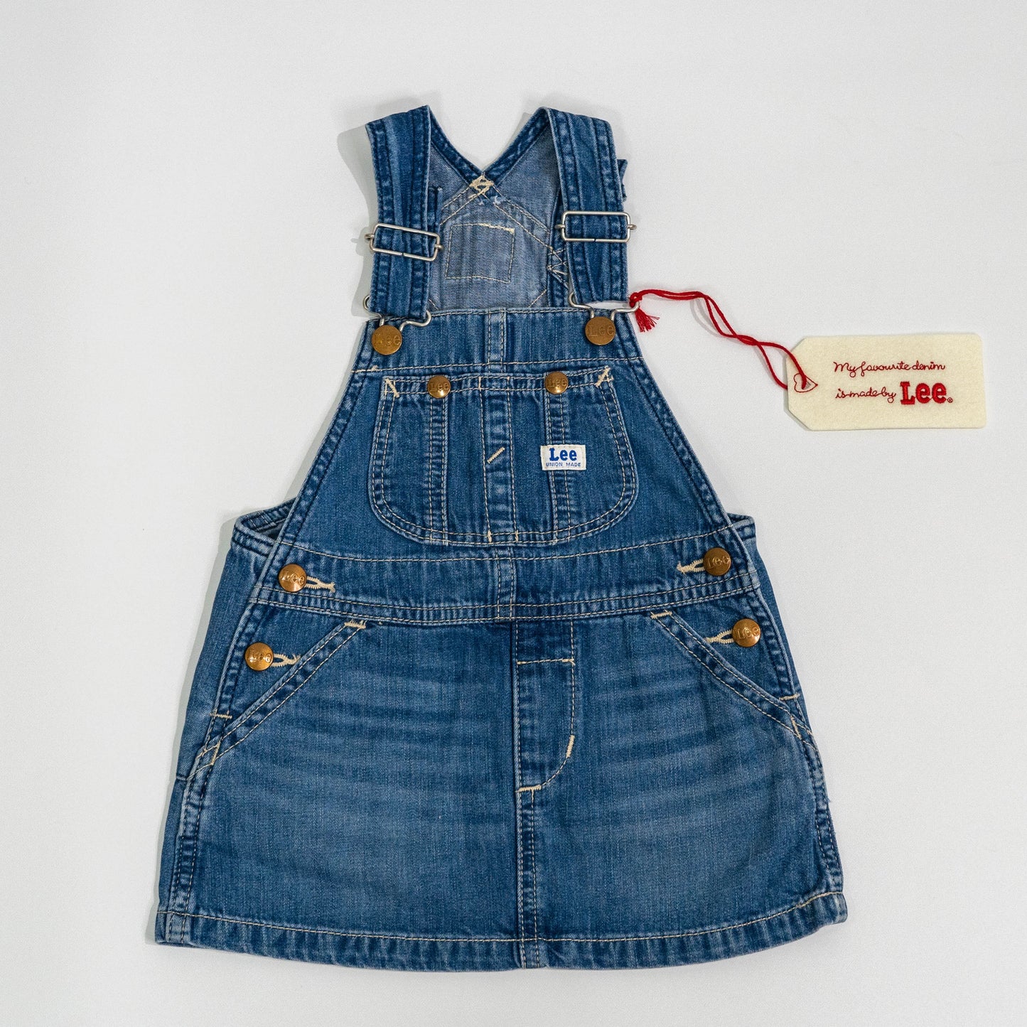 【送料無料！】【国内正規品】Lee リー　KIDS　オーバーオールスカート LK6152 80cm　90cm　100cm　110cm