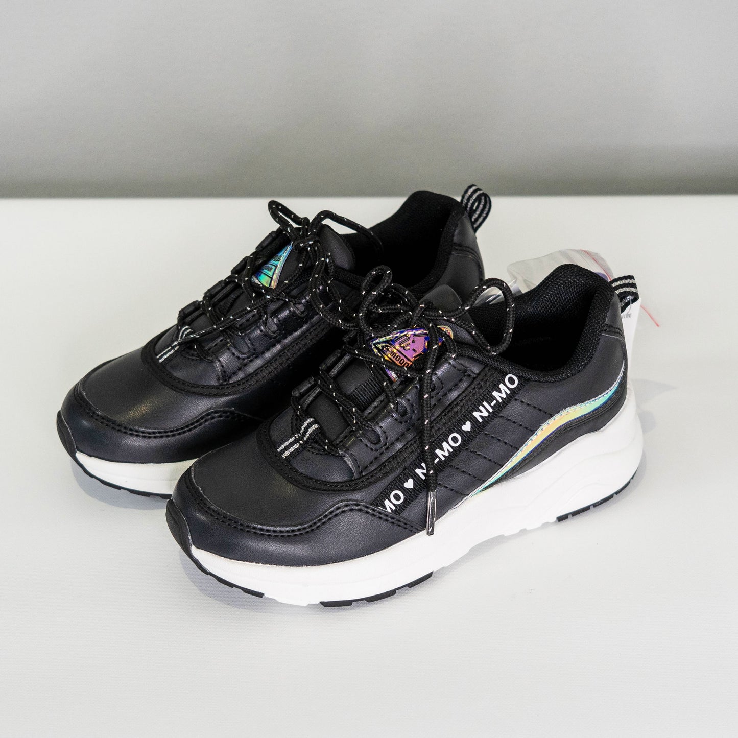 【送料無料！】【国内正規品】MOONSTAR    ガールズ　nimo　厚底　スニーカー   NM J002  BLACK　ブラック  黒  19cm  20cm  21cm  21.5cm