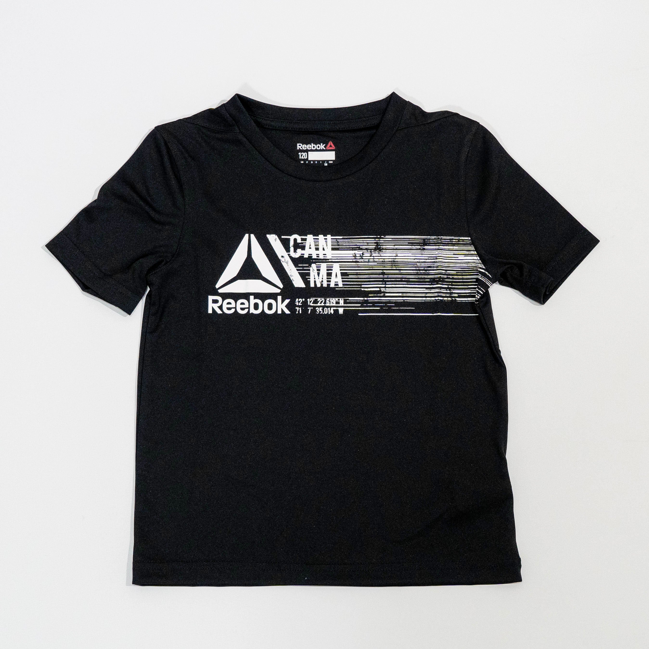 【送料無料！】【国内正規品】リーボック　キッズ　半袖Tシャツ　110　ブラック　BQ9833 DLV28　ブラック