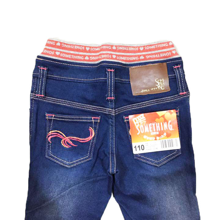 【送料無料！】【国内正規品】　SOMETHING　EDWIN　キッズ　ガールズ　デニムパンツ　裏起毛　JG1506