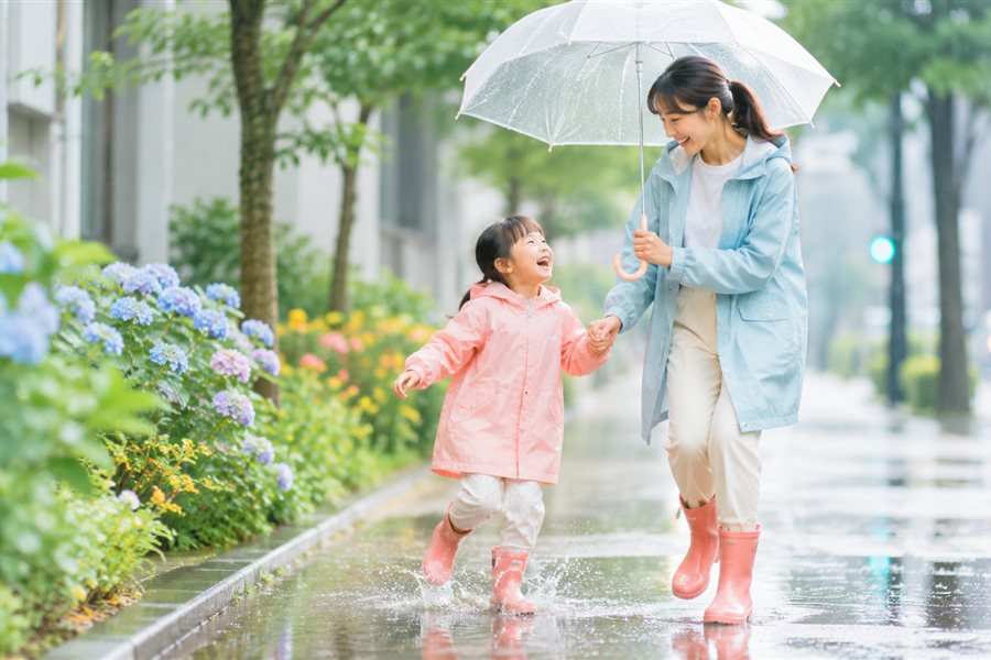 雨の日も、おでかけに。